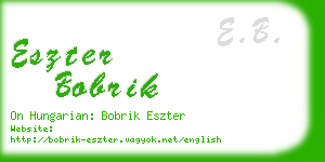 eszter bobrik business card